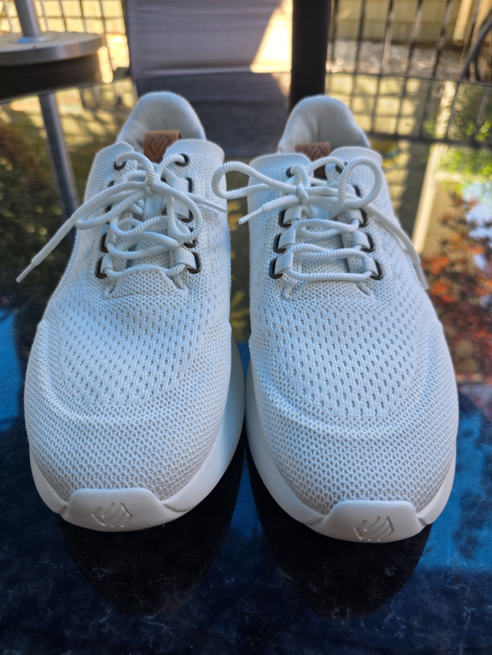 Johnston & Murphy Men's Knit Lace-Up Sneakers - White